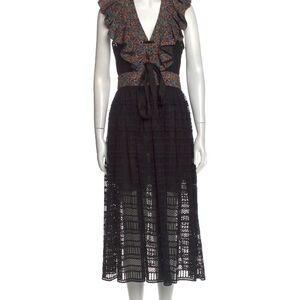 Floral Black Lace Dress